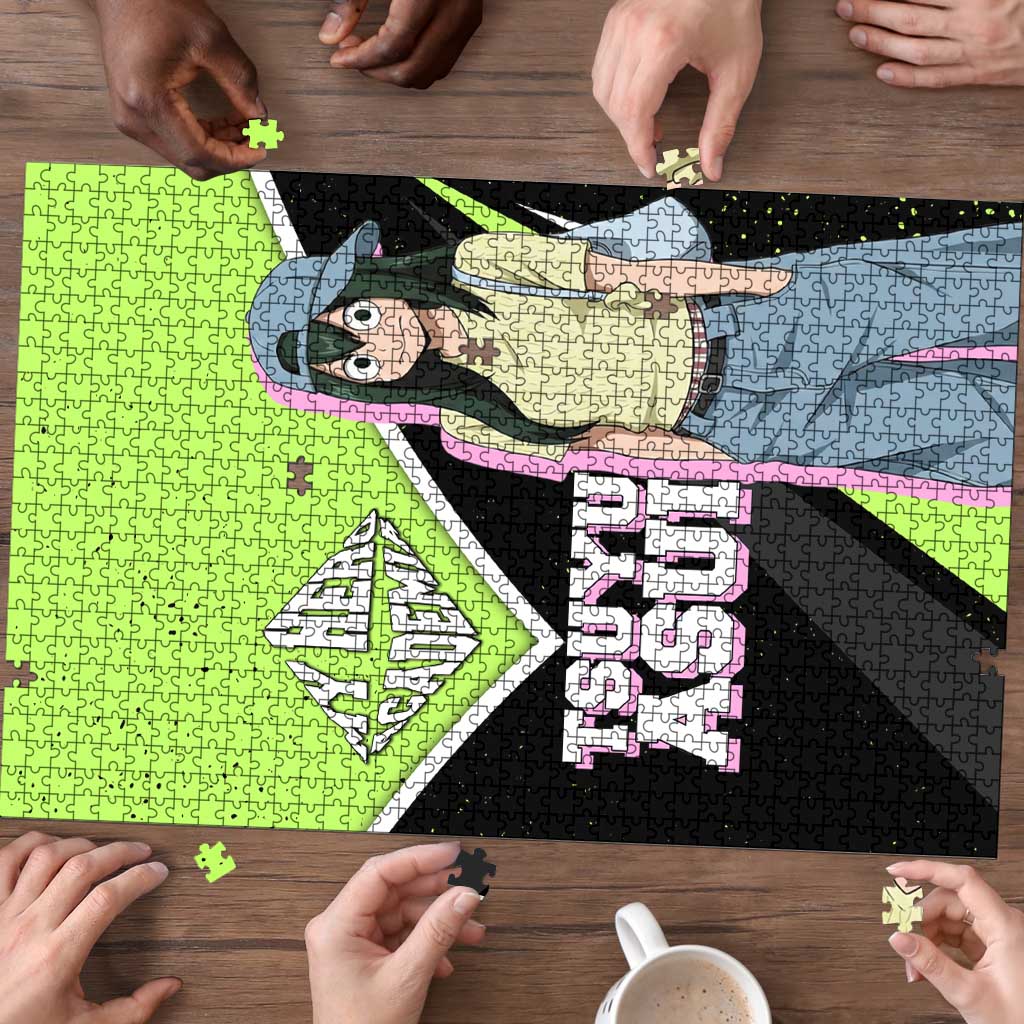 Tsuyu Asui My Hero Academia Puzzle Anime Grunge Splatter Graphic Style