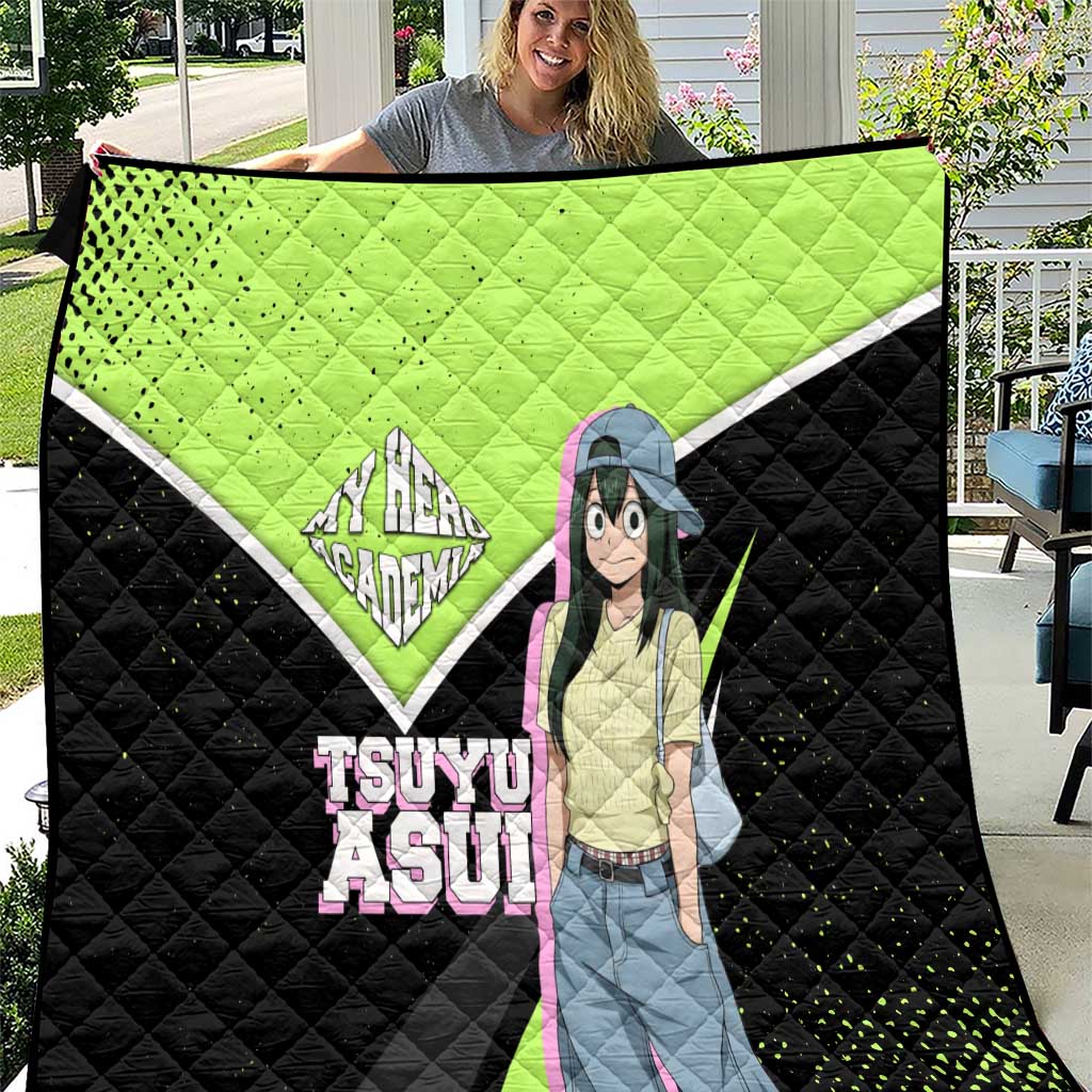 Tsuyu Asui My Hero Academia Quilt Anime Grunge Splatter Graphic Style