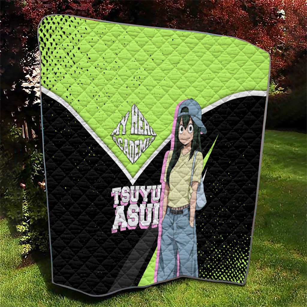 Tsuyu Asui My Hero Academia Quilt Anime Grunge Splatter Graphic Style