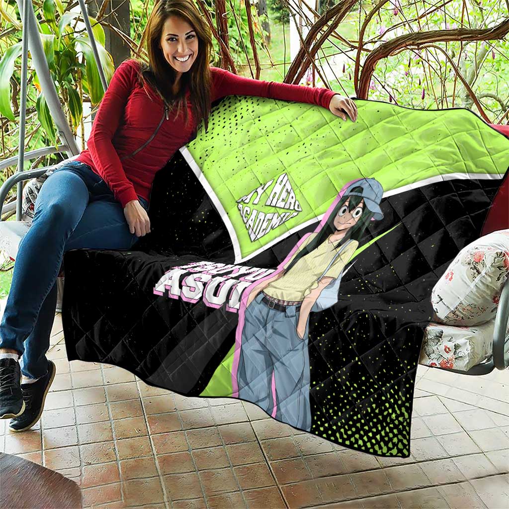 Tsuyu Asui My Hero Academia Quilt Anime Grunge Splatter Graphic Style