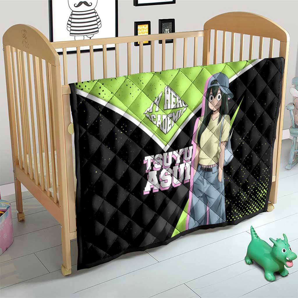Tsuyu Asui My Hero Academia Quilt Anime Grunge Splatter Graphic Style