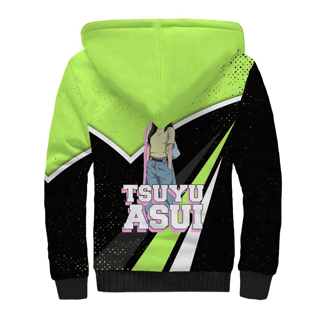 Tsuyu Asui My Hero Academia Sherpa Hoodie Anime Grunge Splatter Graphic Style
