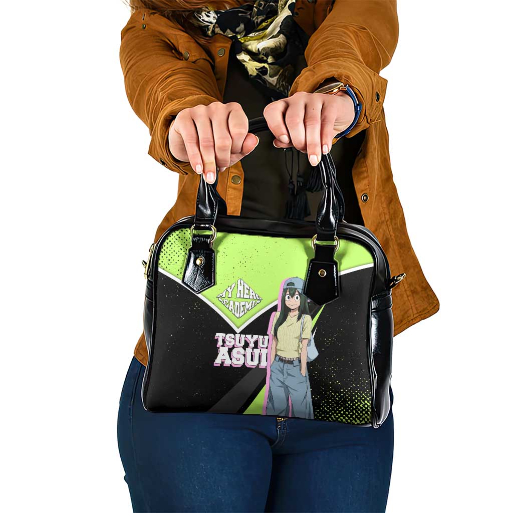 Tsuyu Asui My Hero Academia Shoulder Handbag Anime Grunge Splatter Graphic Style