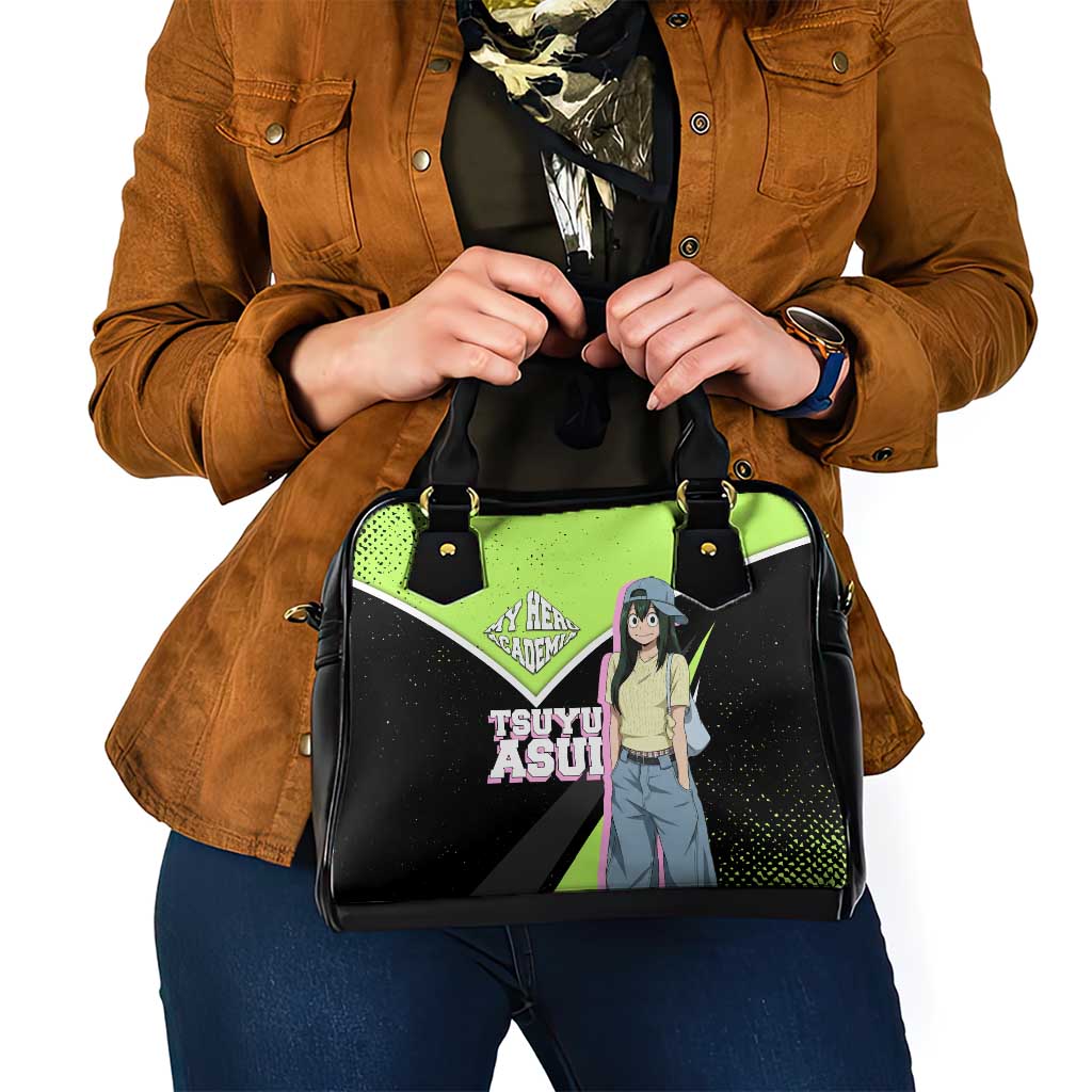 Tsuyu Asui My Hero Academia Shoulder Handbag Anime Grunge Splatter Graphic Style