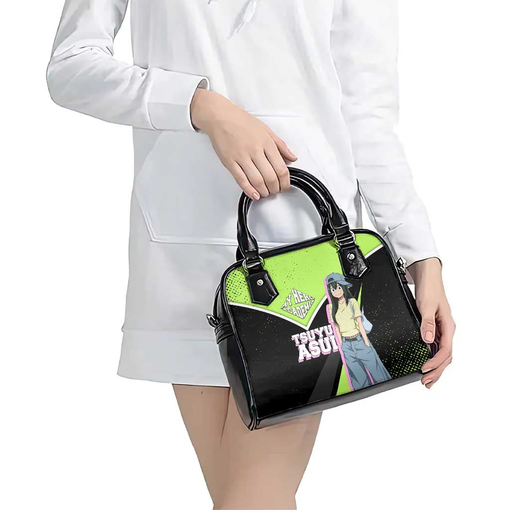 Tsuyu Asui My Hero Academia Shoulder Handbag Anime Grunge Splatter Graphic Style