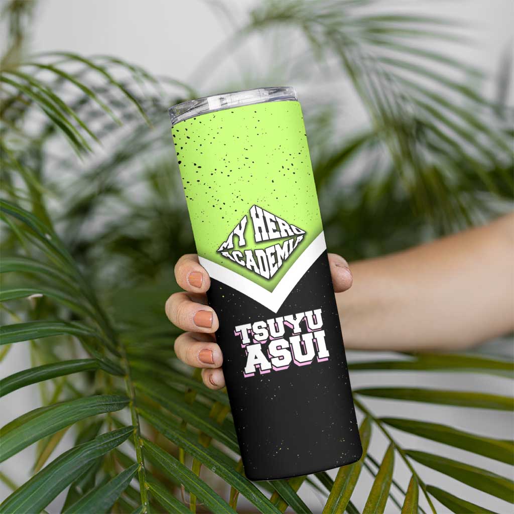 Tsuyu Asui My Hero Academia Skinny Tumbler Anime Grunge Splatter Graphic Style