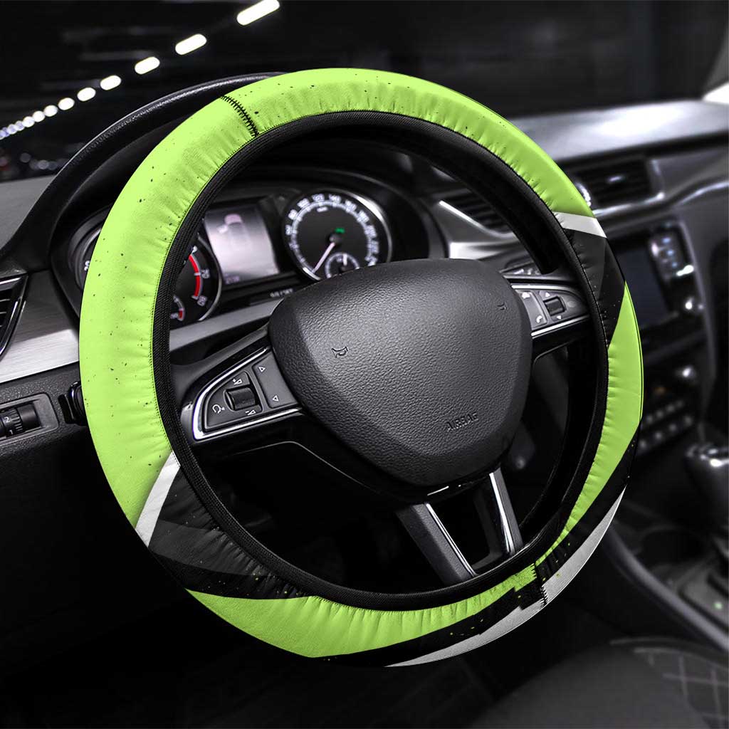Tsuyu Asui My Hero Academia Steering Wheel Cover Anime Grunge Splatter Graphic Style