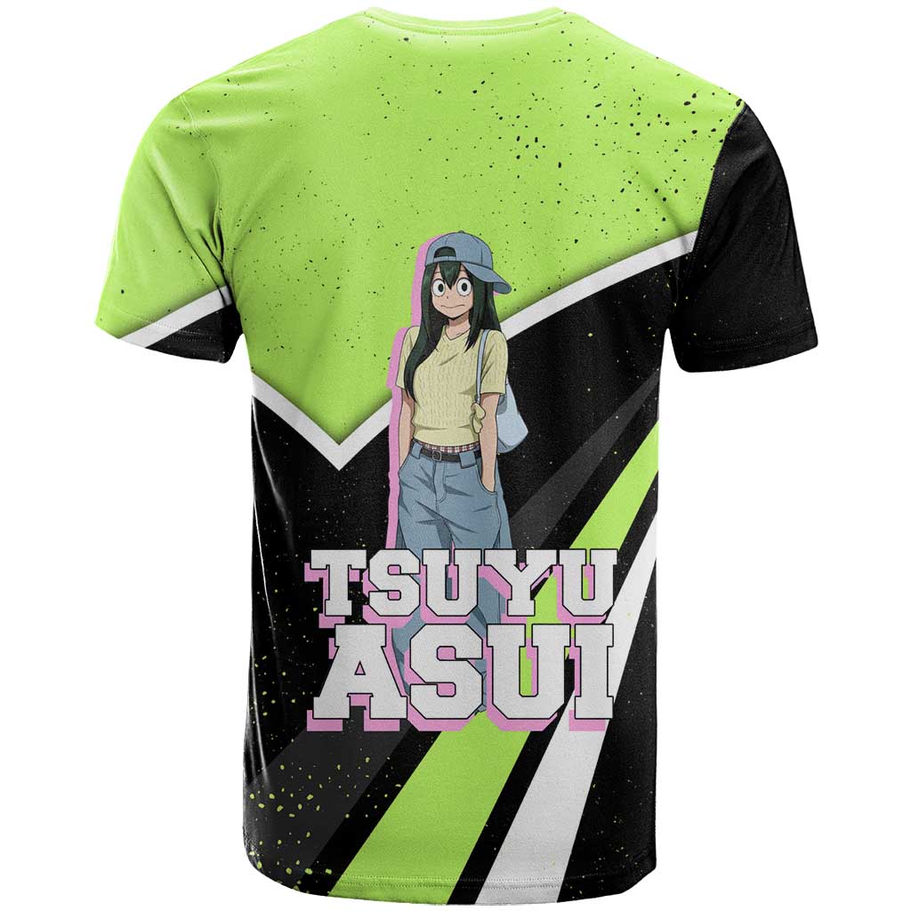 Tsuyu Asui My Hero Academia T Shirt Anime Grunge Splatter Graphic Style