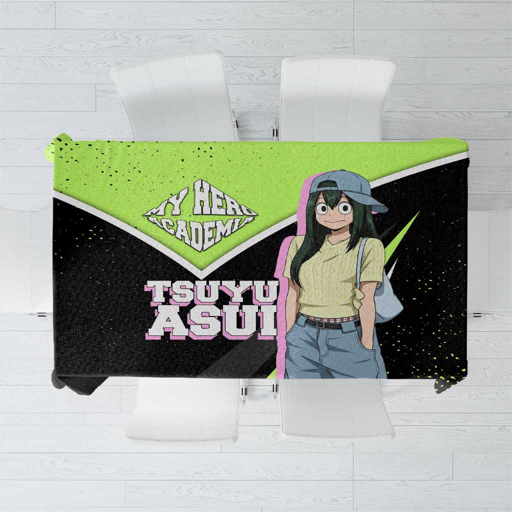 Tsuyu Asui My Hero Academia Tablecloth Anime Grunge Splatter Graphic Style