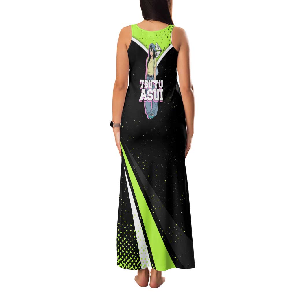 Tsuyu Asui My Hero Academia Tank Maxi Dress Anime Grunge Splatter Graphic Style