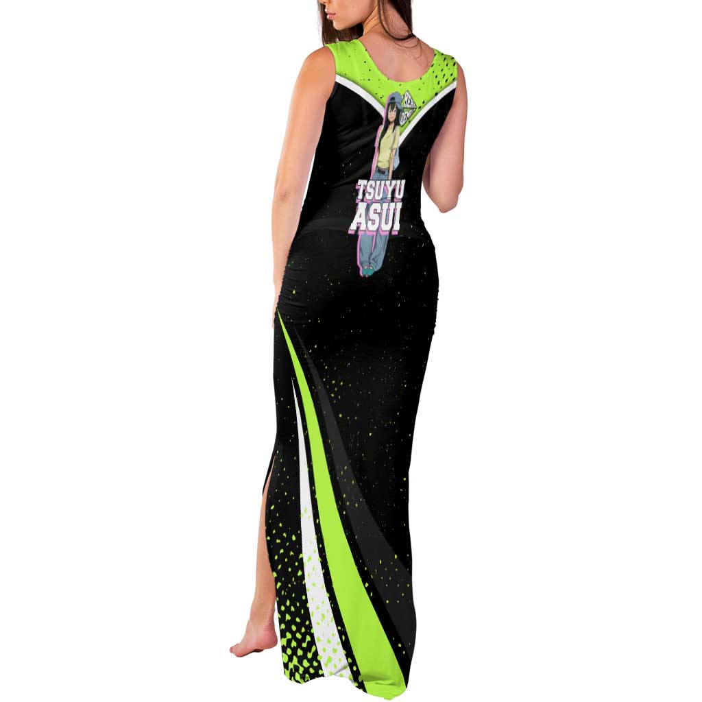 Tsuyu Asui My Hero Academia Tank Maxi Dress Anime Grunge Splatter Graphic Style