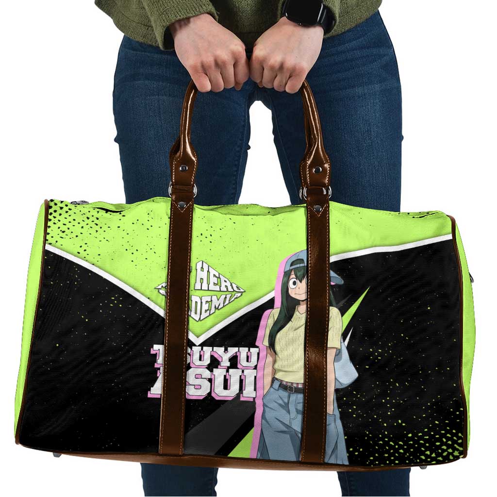 Tsuyu Asui My Hero Academia Travel Bag Anime Grunge Splatter Graphic Style