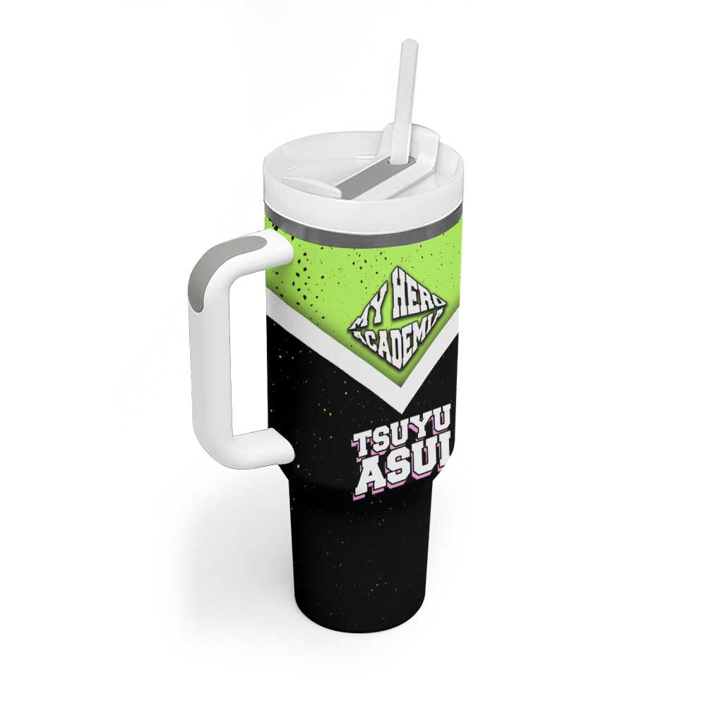 Tsuyu Asui My Hero Academia Tumbler With Handle Anime Grunge Splatter Graphic Style
