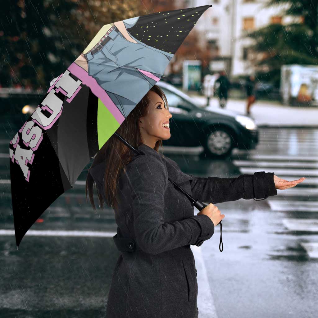 Tsuyu Asui My Hero Academia Umbrella Anime Grunge Splatter Graphic Style