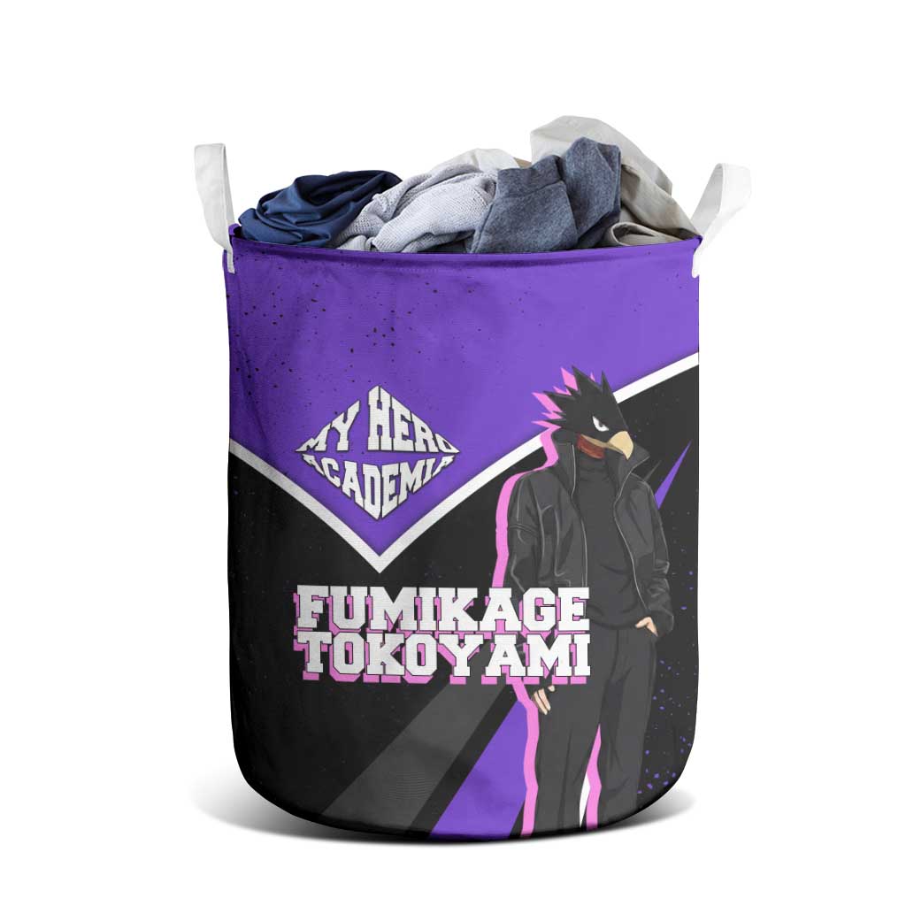 Fumikage Tokoyami My Hero Academia Laundry Basket Anime Grunge Splatter Graphic Style
