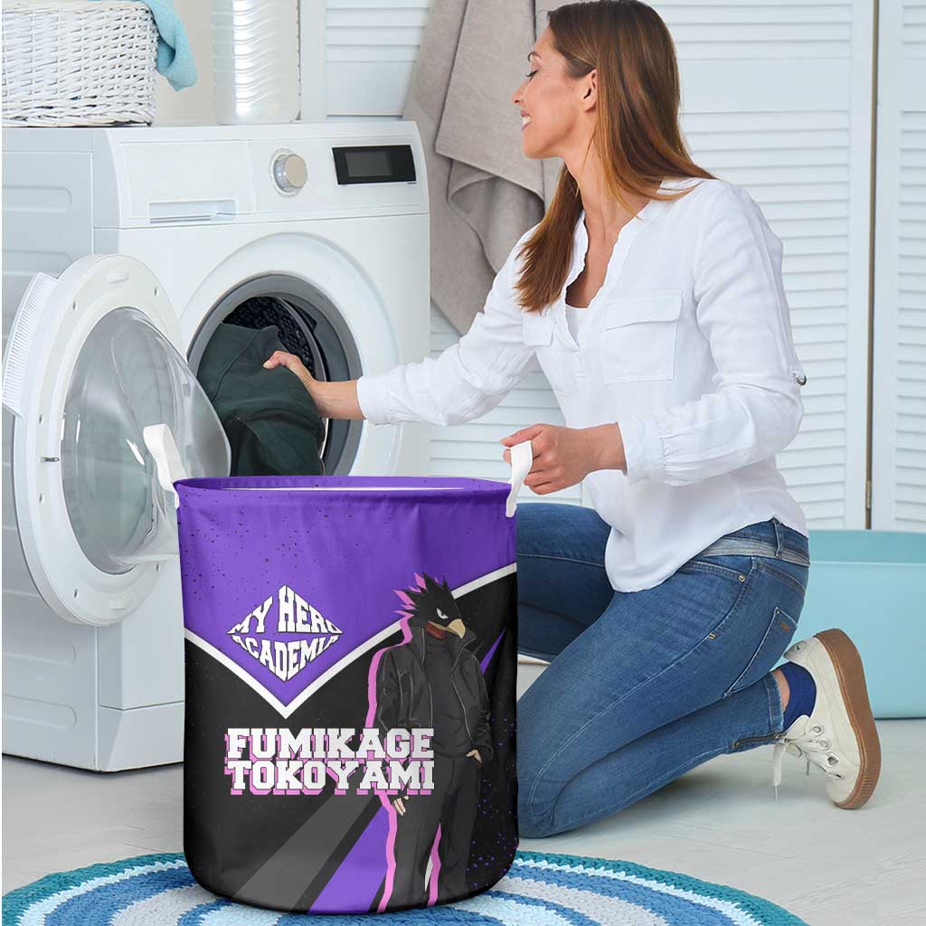 Fumikage Tokoyami My Hero Academia Laundry Basket Anime Grunge Splatter Graphic Style