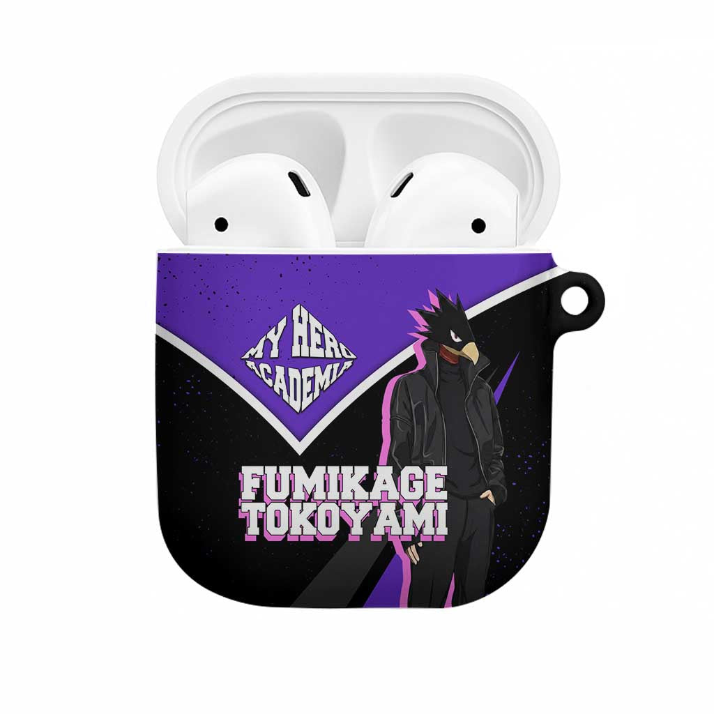 Fumikage Tokoyami My Hero Academia AirPods Case Anime Grunge Splatter Graphic Style