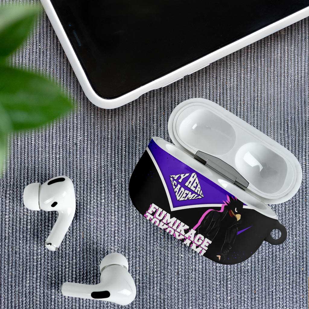 Fumikage Tokoyami My Hero Academia AirPods Case Anime Grunge Splatter Graphic Style