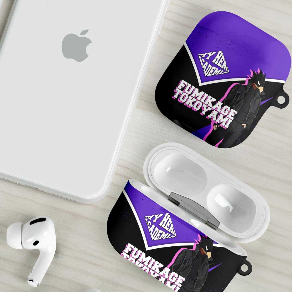 Fumikage Tokoyami My Hero Academia AirPods Case Anime Grunge Splatter Graphic Style