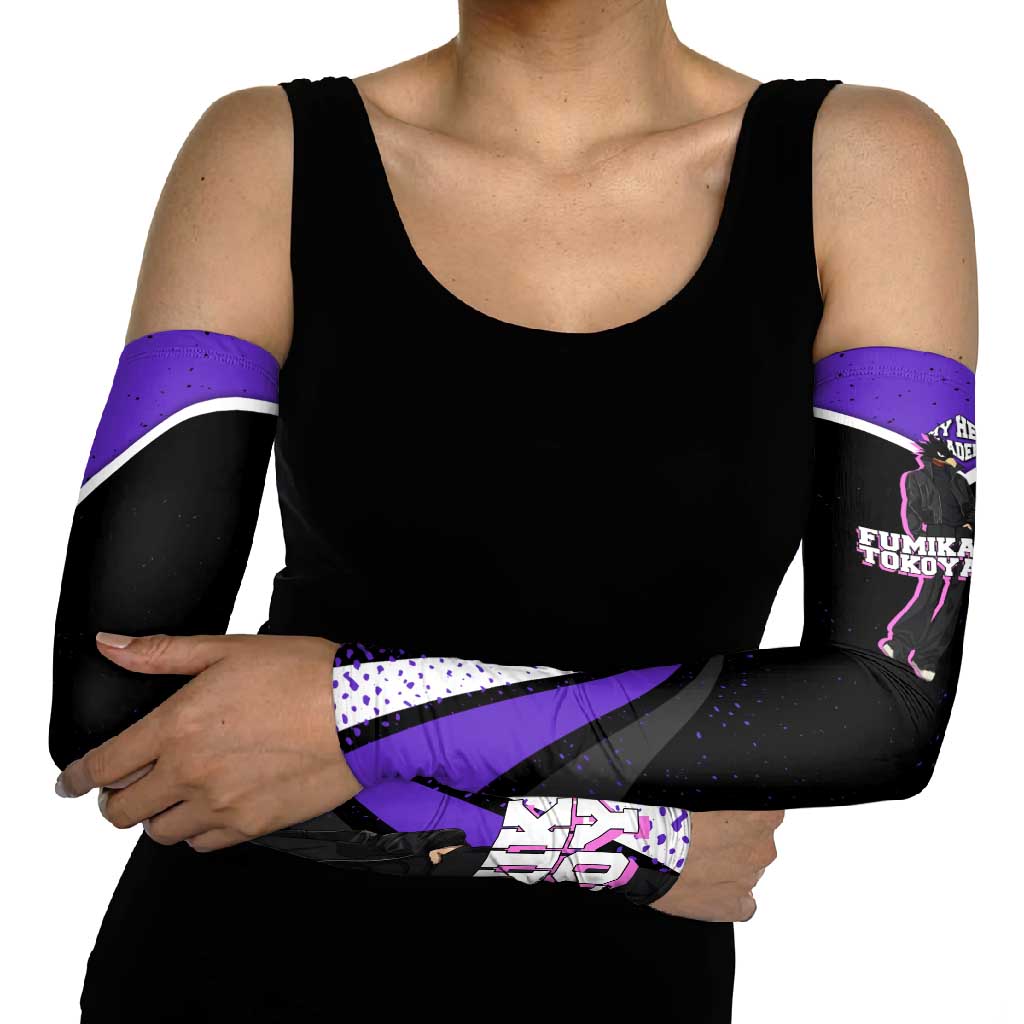 Fumikage Tokoyami My Hero Academia Arm Sleeves Anime Grunge Splatter Graphic Style