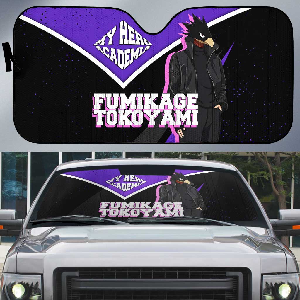 Fumikage Tokoyami My Hero Academia Auto Sun Shade Anime Grunge Splatter Graphic Style