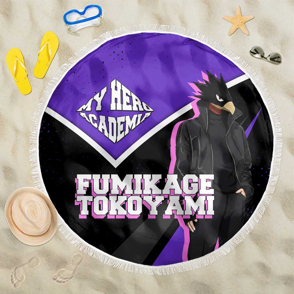 Fumikage Tokoyami My Hero Academia Beach Blanket Anime Grunge Splatter Graphic Style