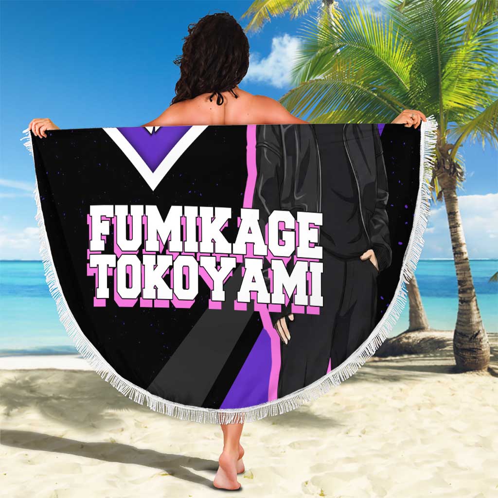 Fumikage Tokoyami My Hero Academia Beach Blanket Anime Grunge Splatter Graphic Style