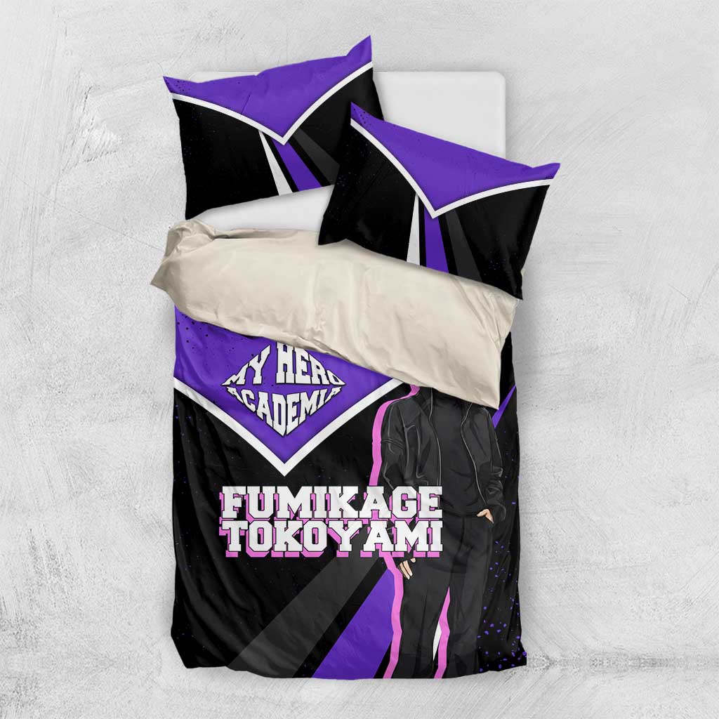 Fumikage Tokoyami My Hero Academia Bedding Set Anime Grunge Splatter Graphic Style
