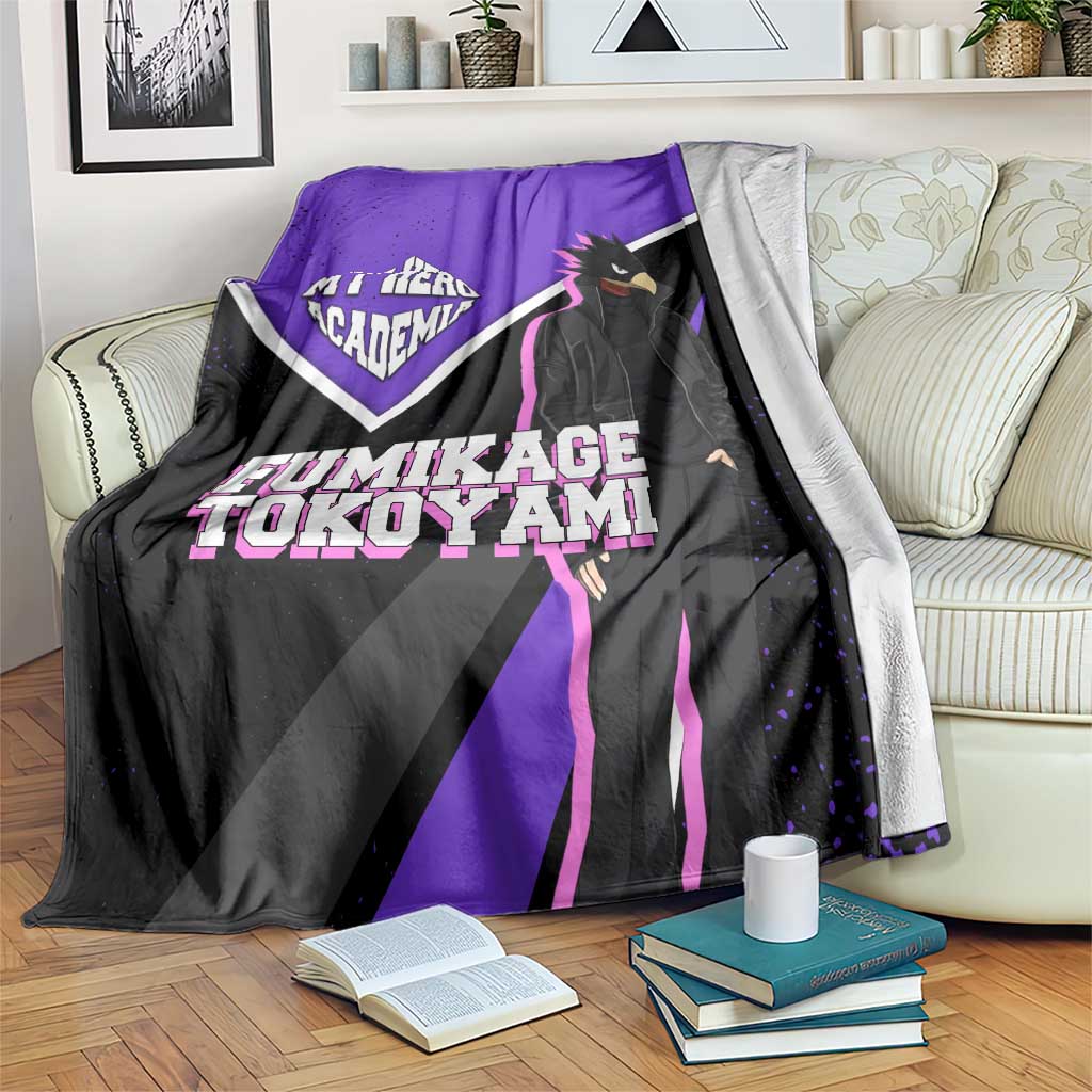 Fumikage Tokoyami My Hero Academia Blanket Anime Grunge Splatter Graphic Style