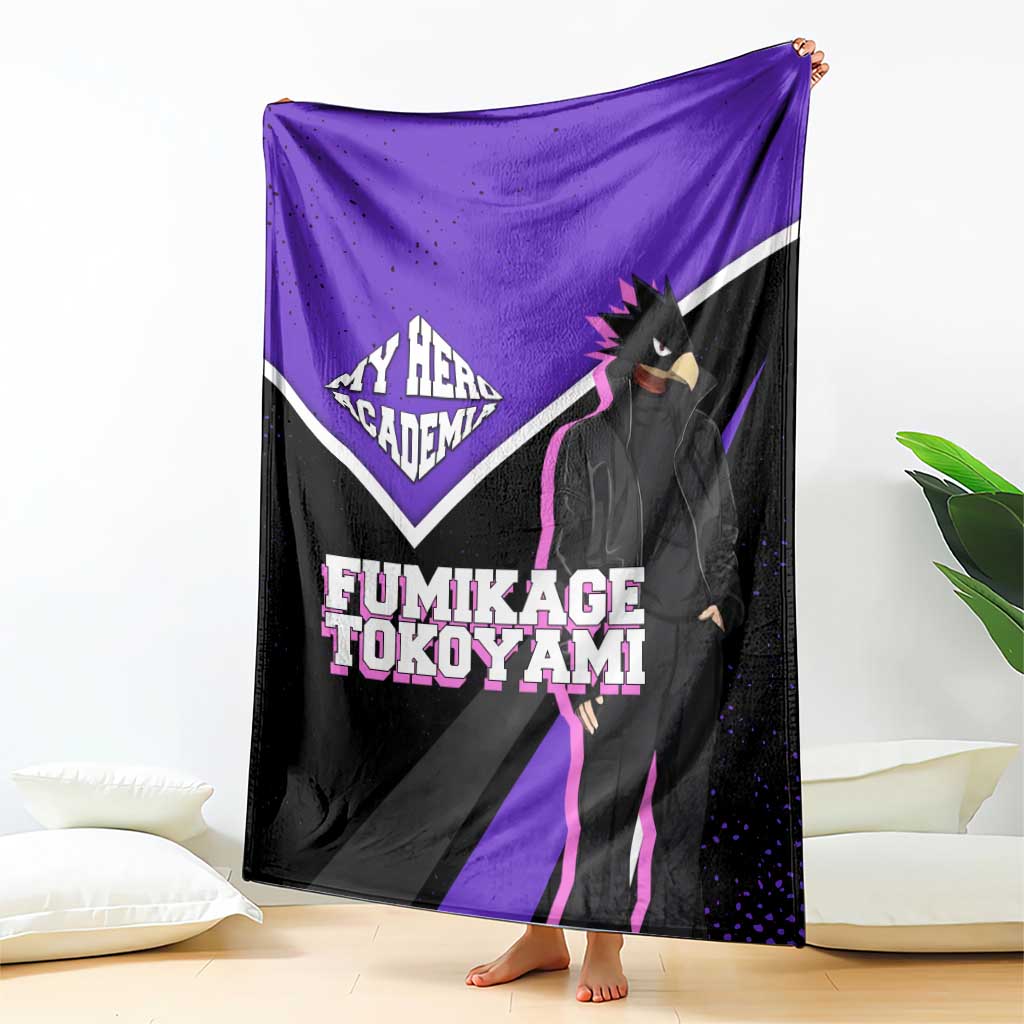 Fumikage Tokoyami My Hero Academia Blanket Anime Grunge Splatter Graphic Style