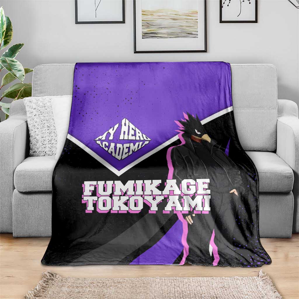 Fumikage Tokoyami My Hero Academia Blanket Anime Grunge Splatter Graphic Style