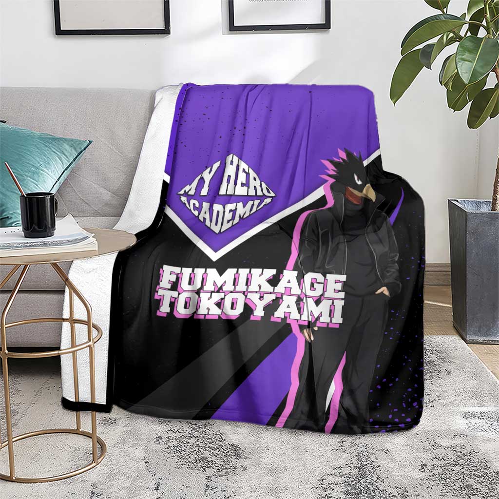 Fumikage Tokoyami My Hero Academia Blanket Anime Grunge Splatter Graphic Style