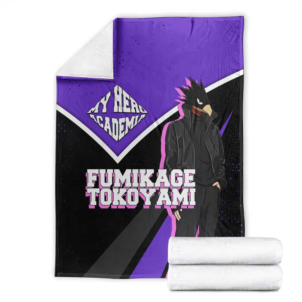 Fumikage Tokoyami My Hero Academia Blanket Anime Grunge Splatter Graphic Style