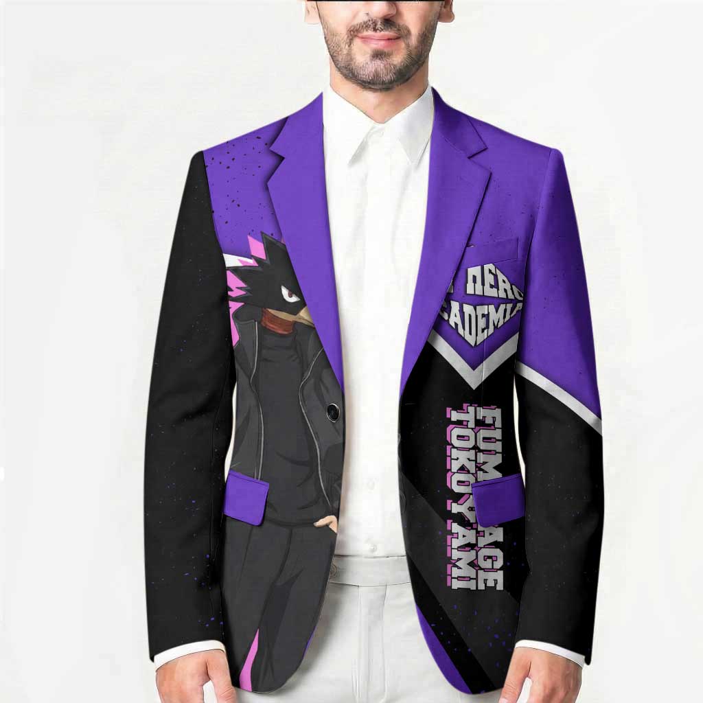Fumikage Tokoyami My Hero Academia Blazer Anime Grunge Splatter Graphic Style