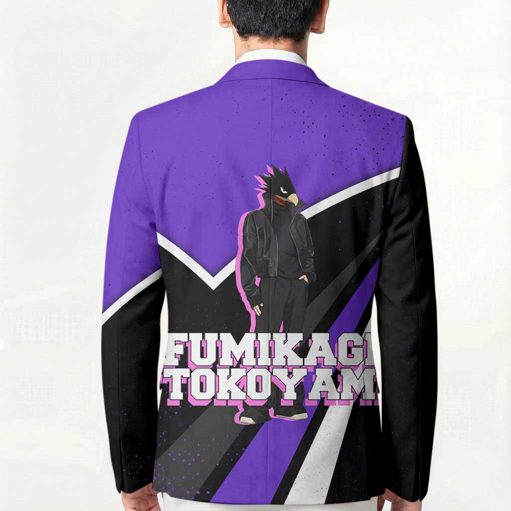 Fumikage Tokoyami My Hero Academia Blazer Anime Grunge Splatter Graphic Style