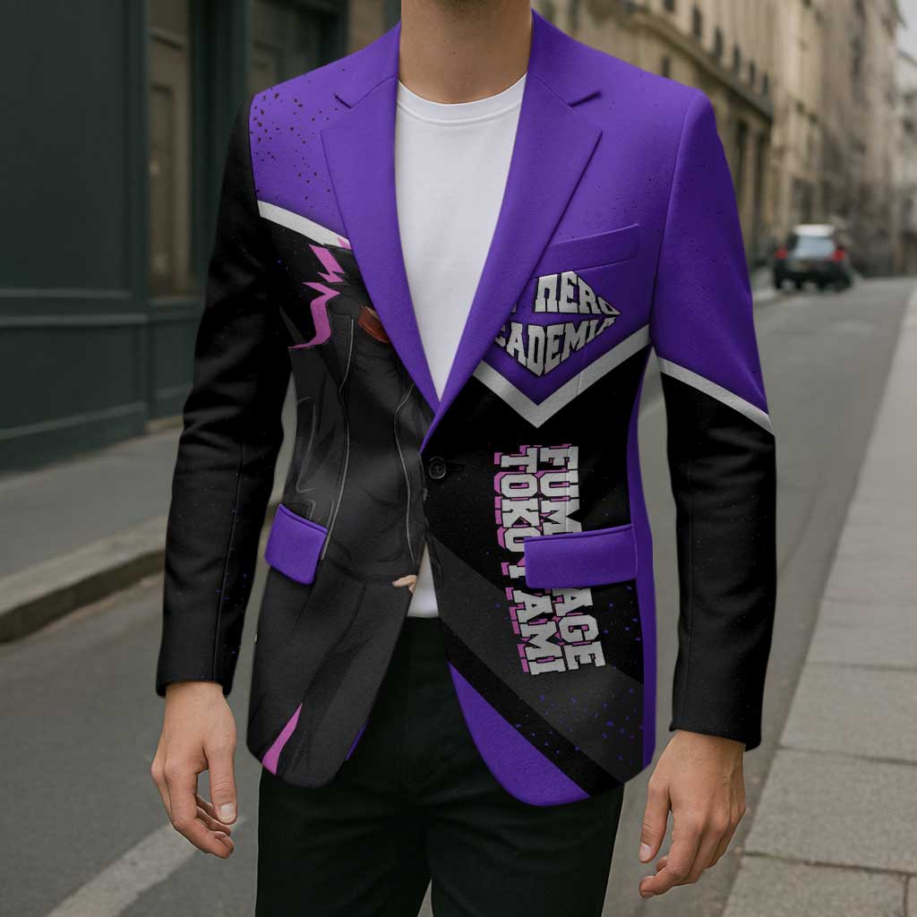 Fumikage Tokoyami My Hero Academia Blazer Anime Grunge Splatter Graphic Style
