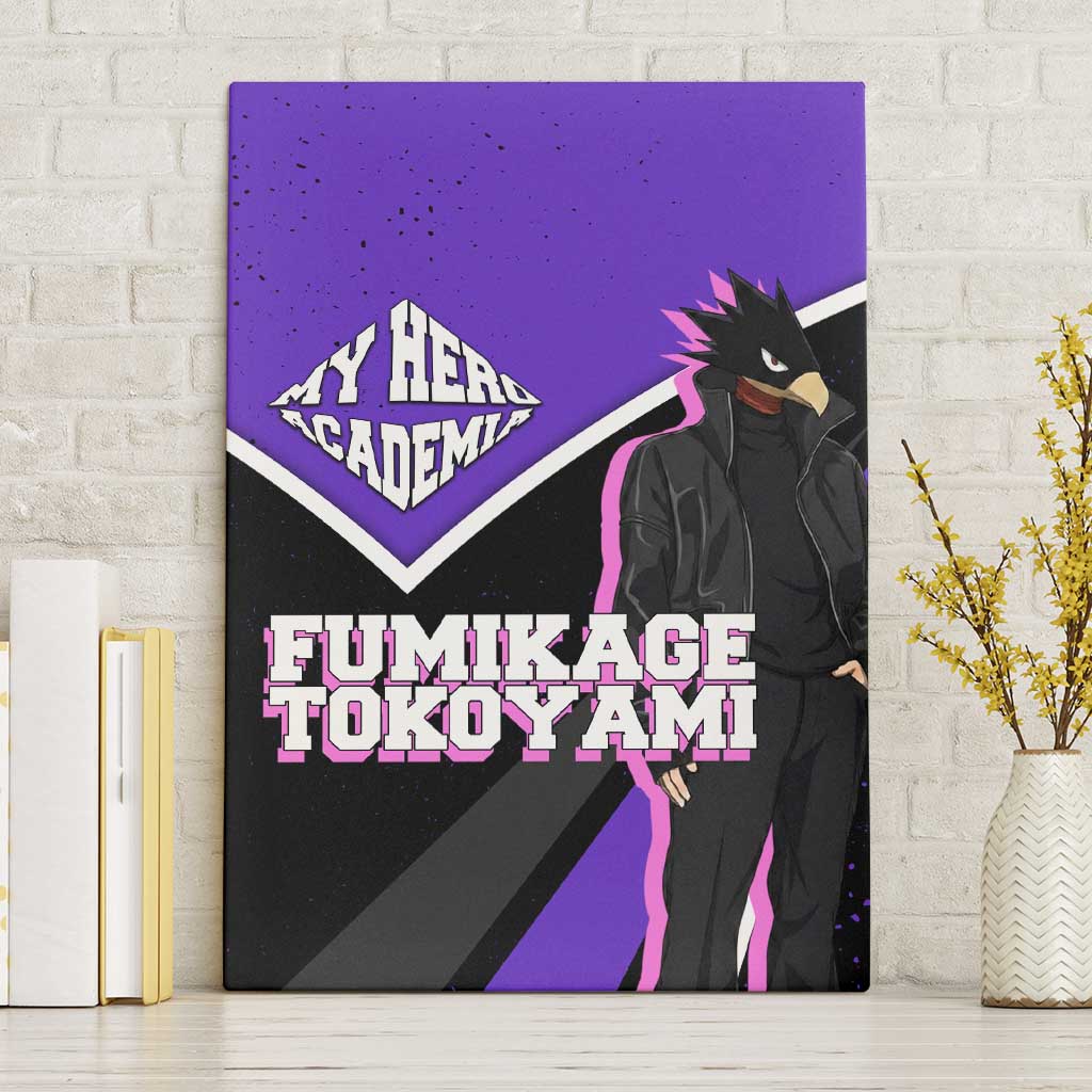 Fumikage Tokoyami My Hero Academia Canvas Wall Art Anime Grunge Splatter Graphic Style