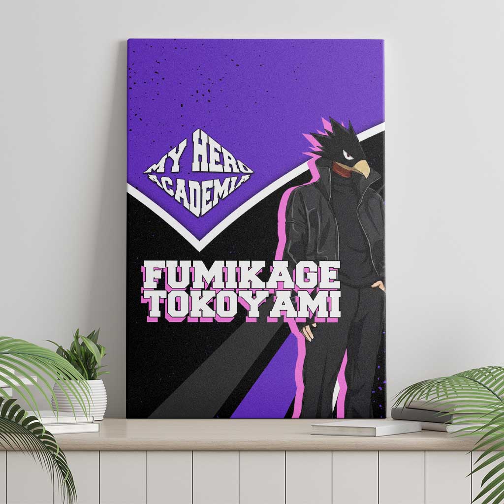 Fumikage Tokoyami My Hero Academia Canvas Wall Art Anime Grunge Splatter Graphic Style