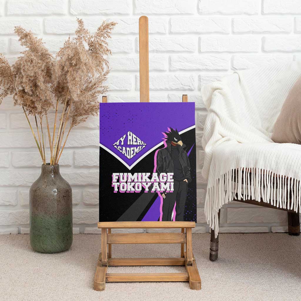Fumikage Tokoyami My Hero Academia Canvas Wall Art Anime Grunge Splatter Graphic Style