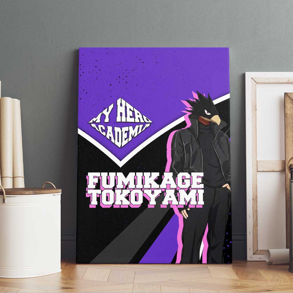 Fumikage Tokoyami My Hero Academia Canvas Wall Art Anime Grunge Splatter Graphic Style