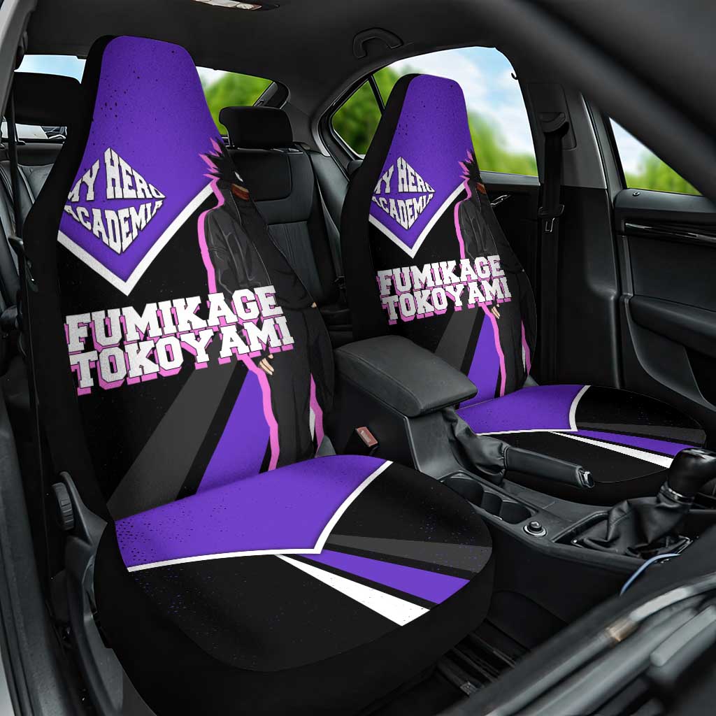 Fumikage Tokoyami My Hero Academia Car Seat Cover Anime Grunge Splatter Graphic Style