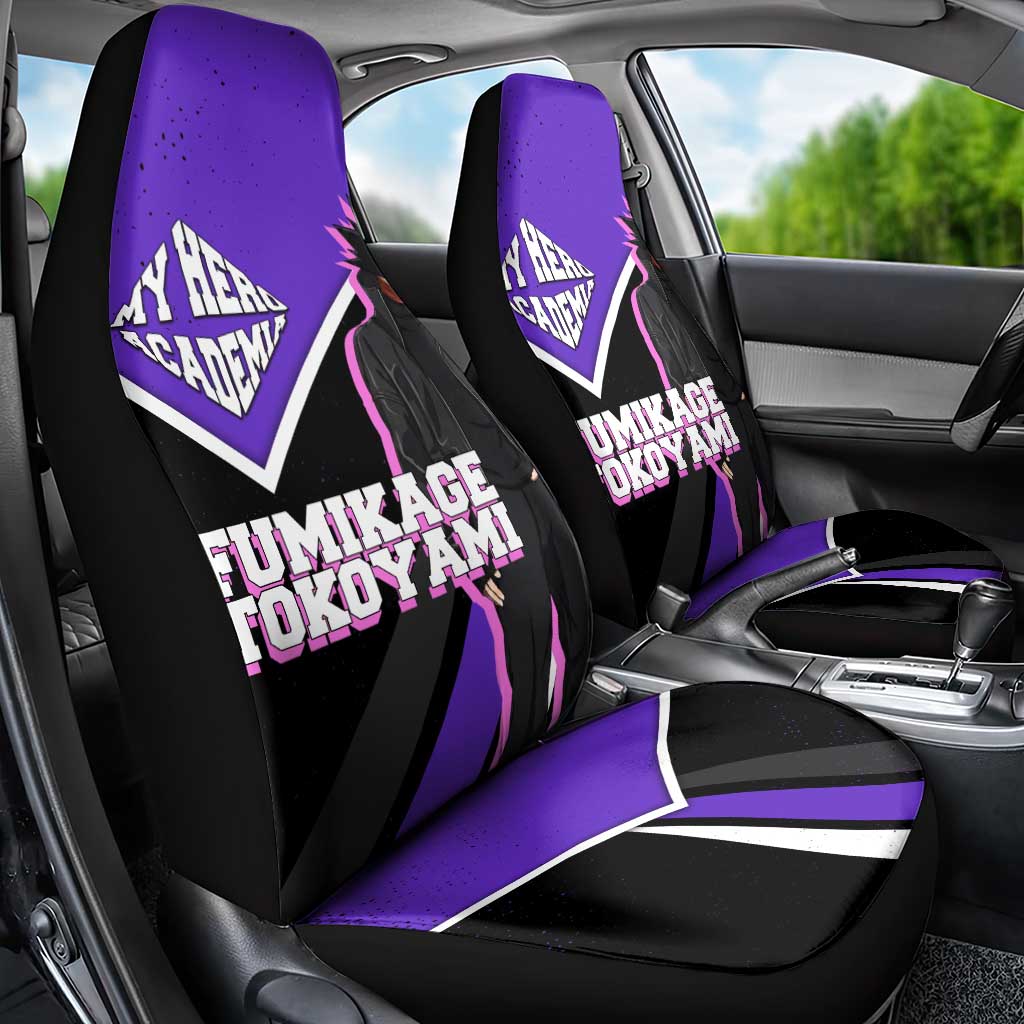 Fumikage Tokoyami My Hero Academia Car Seat Cover Anime Grunge Splatter Graphic Style