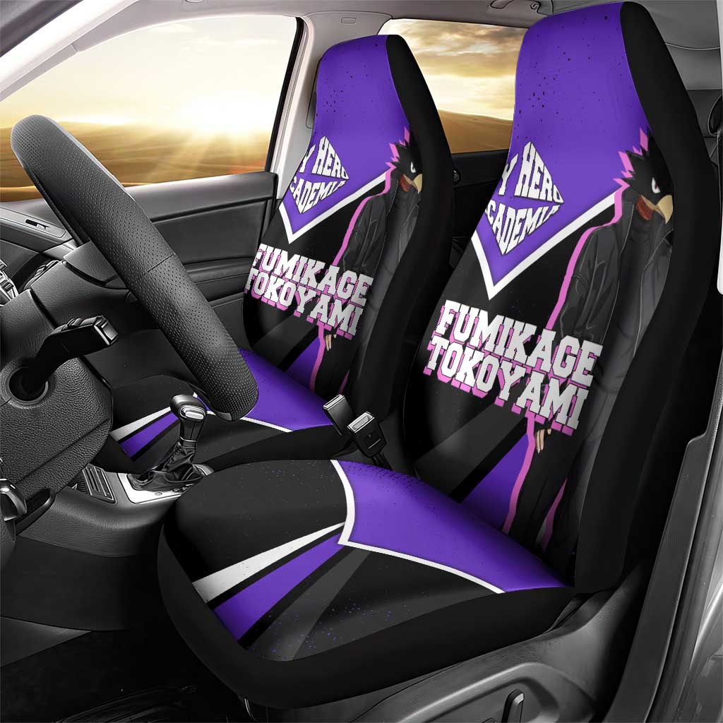 Fumikage Tokoyami My Hero Academia Car Seat Cover Anime Grunge Splatter Graphic Style