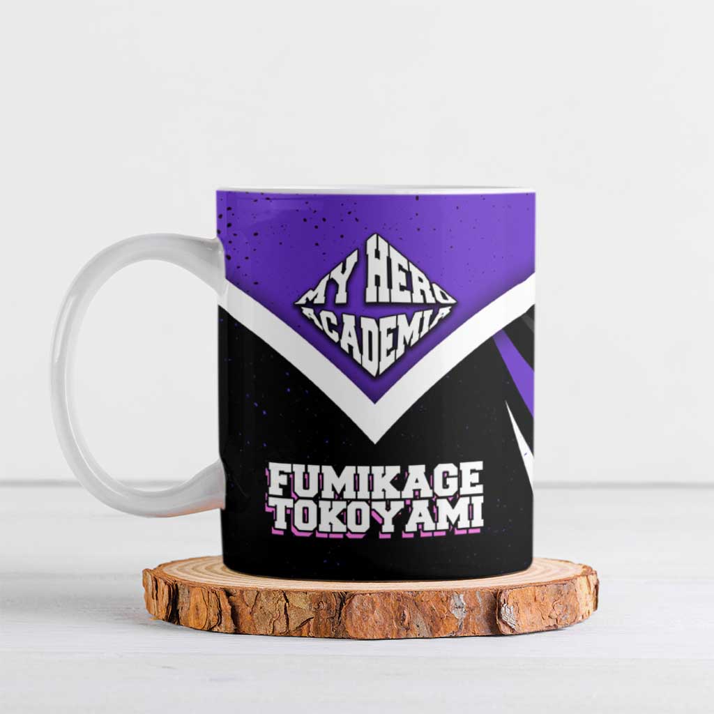 Fumikage Tokoyami My Hero Academia Ceramic Mug Anime Grunge Splatter Graphic Style
