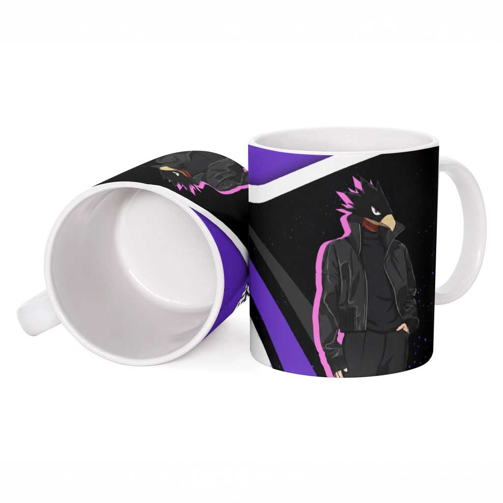 Fumikage Tokoyami My Hero Academia Ceramic Mug Anime Grunge Splatter Graphic Style