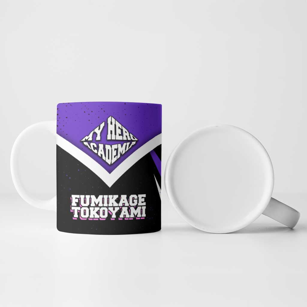 Fumikage Tokoyami My Hero Academia Ceramic Mug Anime Grunge Splatter Graphic Style
