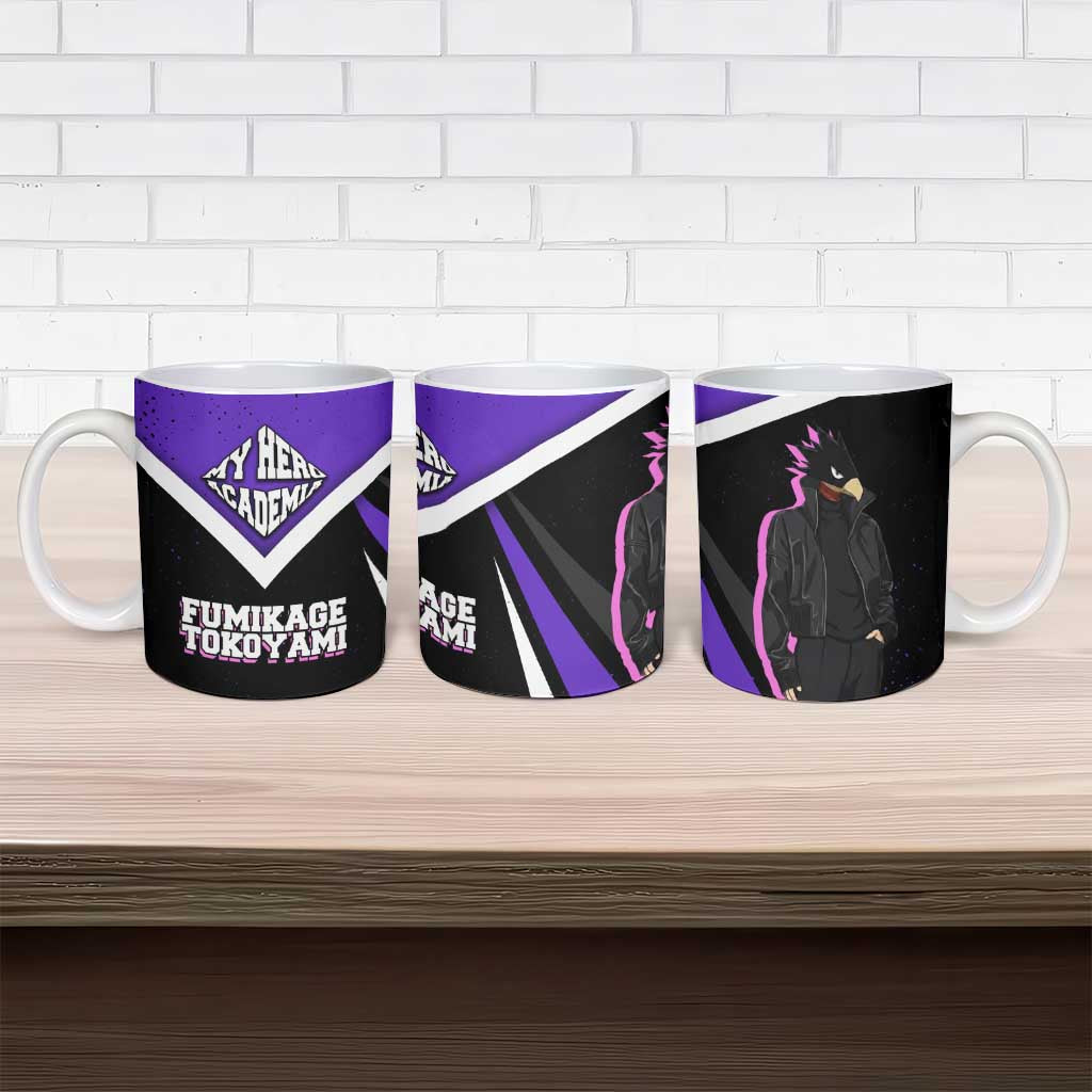 Fumikage Tokoyami My Hero Academia Ceramic Mug Anime Grunge Splatter Graphic Style