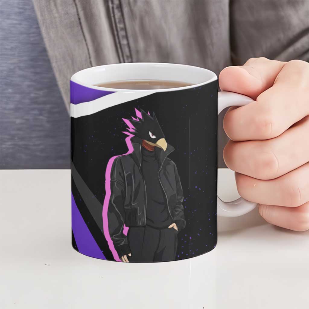 Fumikage Tokoyami My Hero Academia Ceramic Mug Anime Grunge Splatter Graphic Style