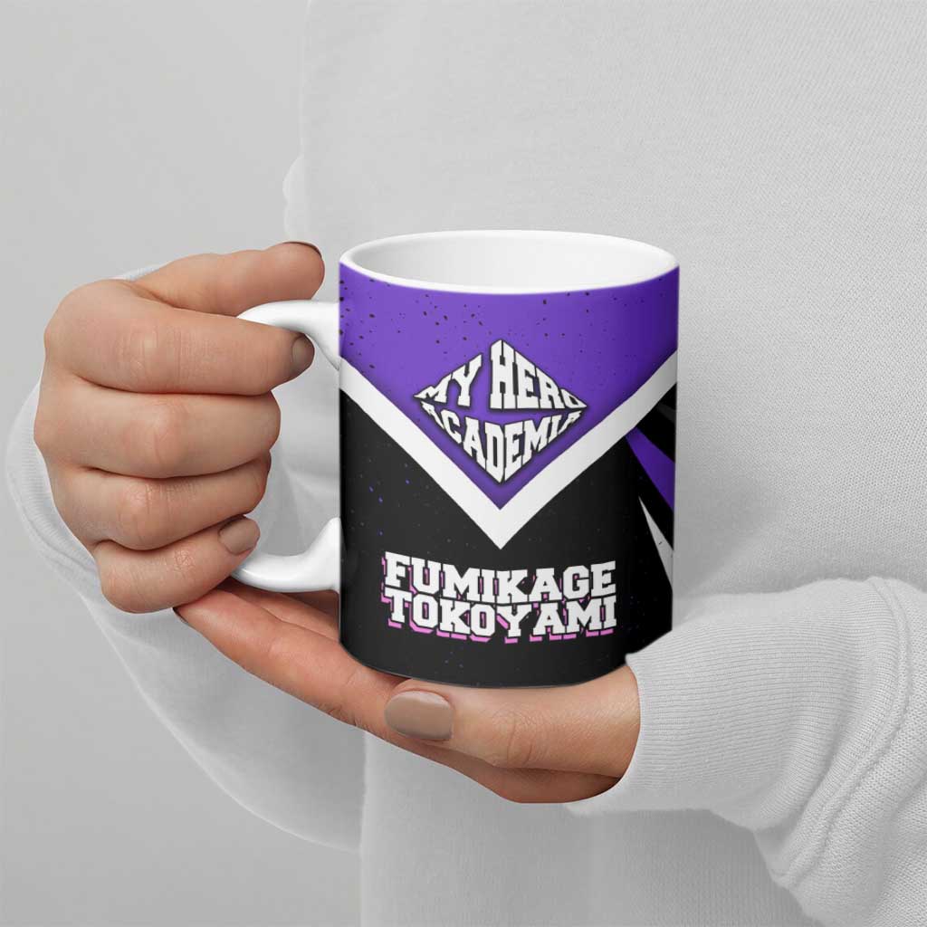 Fumikage Tokoyami My Hero Academia Ceramic Mug Anime Grunge Splatter Graphic Style