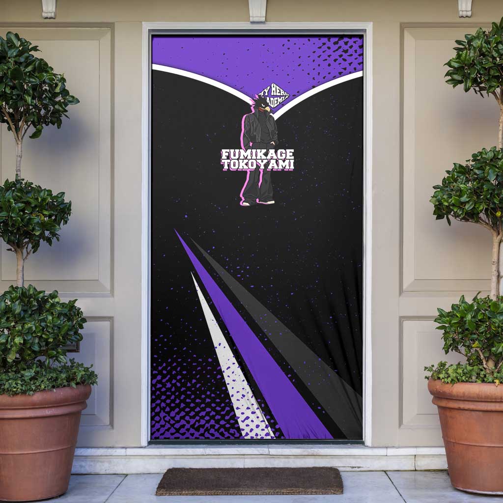 Fumikage Tokoyami My Hero Academia Door Cover Anime Grunge Splatter Graphic Style